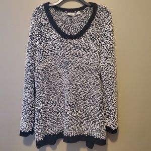 Cato Black and White Soft Sweater - 22/24W